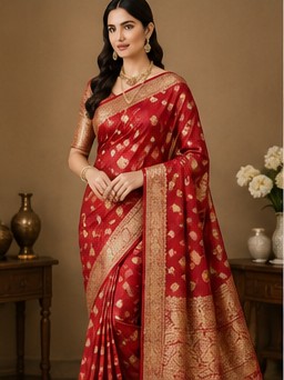 Ladies Red Saree